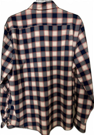 & Collar Men's Classic Fit Plaid Dress Shirt Medium Slim