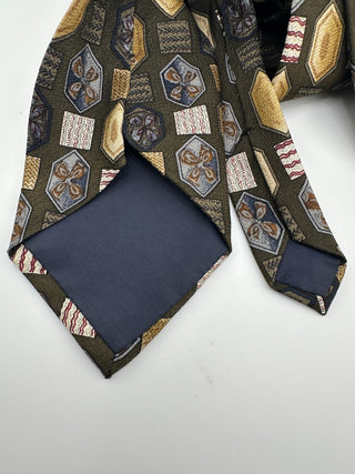 Grappa Italian Silk Tie with Geometric Pattern