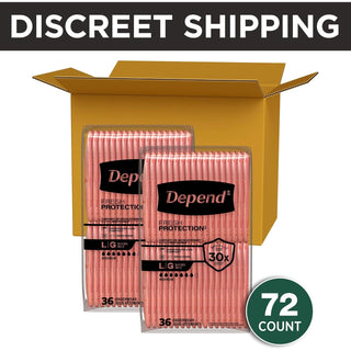 Depend Fresh Protection Women’s Incontinence Underwear Large 72 Ct Maximum Absorbency