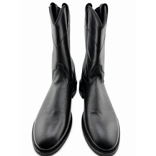 NEW Old West SRM4010 Men's Black Leather Western Cowboy Boots Size 10D NWOB