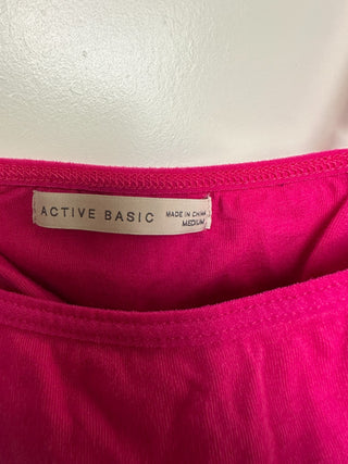 Active Basic Women's Pink Spaghetti Strap Tank Top, Medium