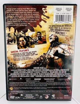 300 DVD (2007) Widescreen Edition Gerard Butler Zack Snyder Action Epic