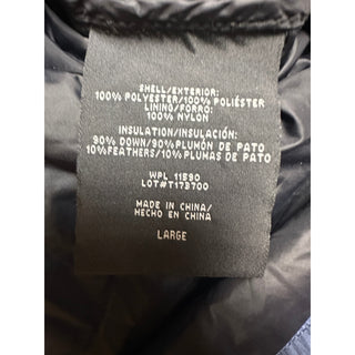 32 Degrees Heat Men’s L Blue Down Puffer Shirt Jacket Shacket Snap Front