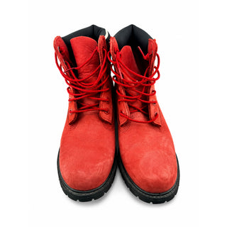 Timberland Women's Premium 6" Waterproof Boots Red Nubuck Size US 9.5 A3840 NWOB