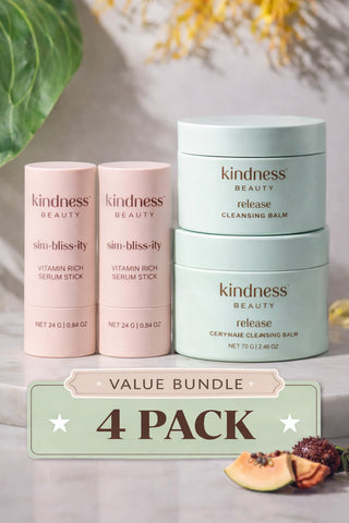 Kindness Beauty Cleansing Balm & Sim-Bliss-ity Vitamin Rich Serum Stick 4 Pack