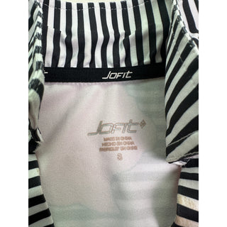 Jofit Women's S Golf Outfit Floral Striped Sleeveless Polo Coral Skort Set