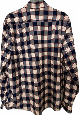 Goodfellow & Co. Men's Blue and White Plaid Button-Down Shirt Size XL