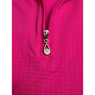 SanSoleil Womens Small Pink UV 50+ Cooling Golf Quarter Zip Pullover