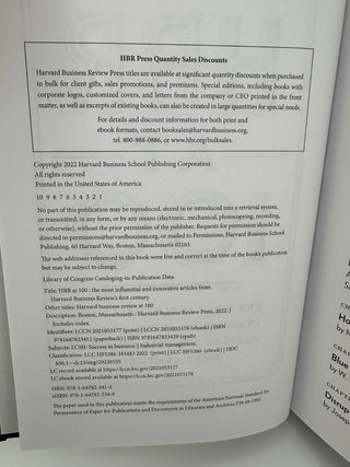 HBR at 100 NEW 1st Printing Harvard Business Review HC