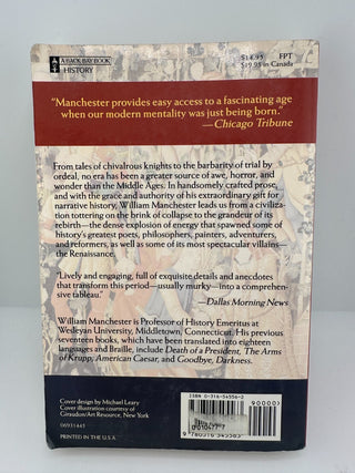 A World Lit Only By Fire William Manchester PB Medieval History Book