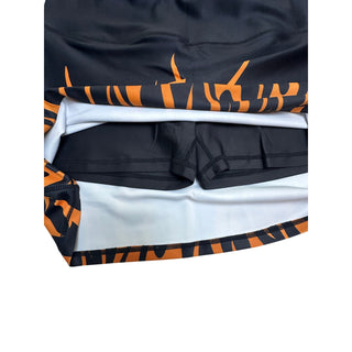 ReadyGOLF Womens Small Black Orange Flame Golf Skort Athletic Stretch Shorts