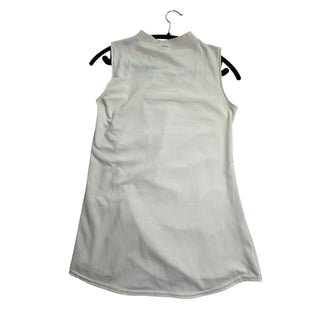 Wear & Roam Sleeveless White Dress with Side Ruching Size M
