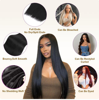 16A Straight Human Hair Bundles 12” YakI Premium Purple Pack 100% Human Hair