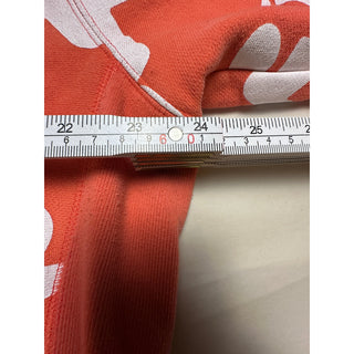 Champion Reverse Weave All Over Print Hoodie Men’s L Orange White Script AOP