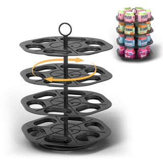 AiSmile Ninja Thirsti Flavor Pod Holder 24 Pods 4-Tier 360° Rotating Organizer