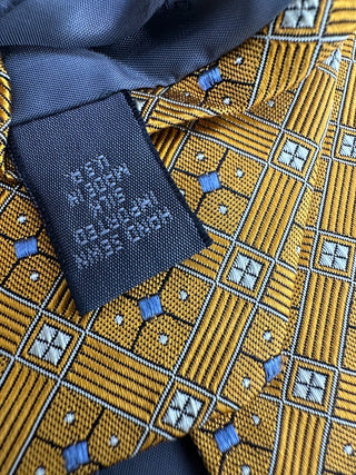 Robert Talbott Best Class Nordstrom Silk Tie Italy Gold Blue
