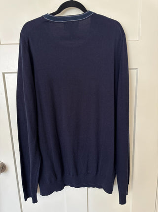 Michael Strahan Men's Navy Blue Modern Fit Sweater 3XLT Wool