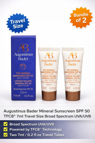 2x Augustinus Bader Mineral Sunscreen SPF 50 TFC8 7ml Travel Size Broad Spectrum