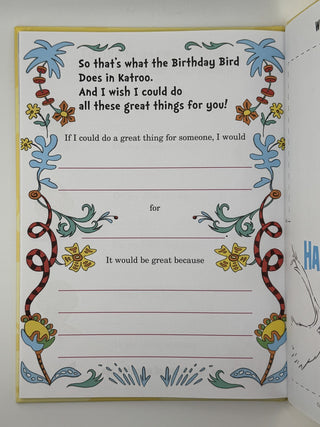 Happy Birthday to Me! by Dr. Seuss Hardcover Kids Activity Book – By Me Myself