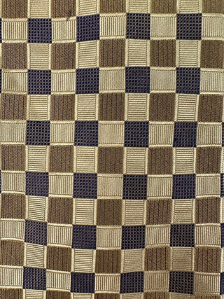 Valerio Garati Handmade Pure Silk Checkerboard Pattern Tie