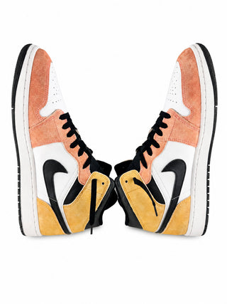 Nike Air Jordan 1 Mid SE Turf Orange 852542-801 Men's Size 12 Pink Suede Shoes