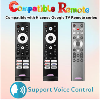 2-Pack Voice Remote for Hisense Google Smart TV Bluetooth 4K ULED QLED A6 U6 U7 U8