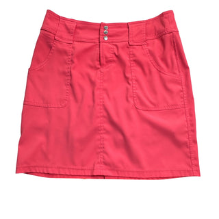 Jofit Women's S Golf Outfit Floral Striped Sleeveless Polo Coral Skort Set