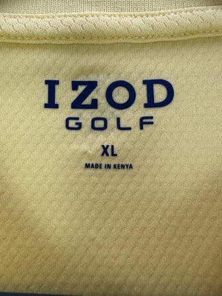 IZOD Golf Men's Yellow Polo Shirt XL Breathable Casual Sport