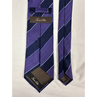 Tasso Elba Men's Purple Stripe Self Tied Classic 100% Silk Tie 58"