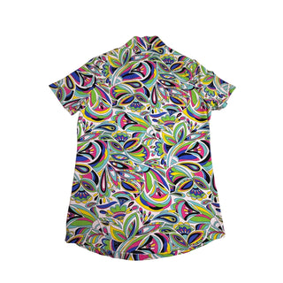 IBKUL Womens Small Golf Tennis Outfit Set Quarter Zip Top Ruffle Skort Colorful