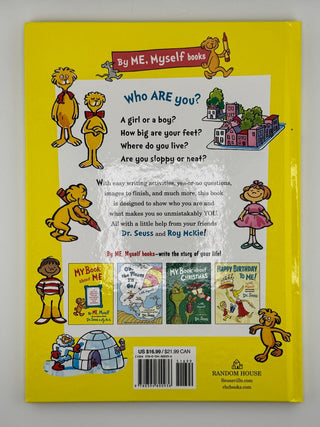 My Book About Me by Dr. Seuss & Roy McKie Hardcover 50th Anniversary Edition