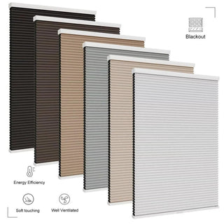 Cordless Blackout Cellular 27x72" Honeycomb Window Blinds Room Darkening White