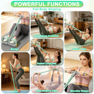 FateFan 6-Tube Pedal Resistance Band Full Body Exercise Workout Puller
