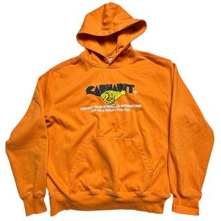 Carhartt WIP Runner Hoodie Orange Hokkaido Cheetah Graphic Pullover Streetwear