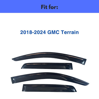 Window Visors Rain Guards for 2018-2023 GMC Terrain Out-Channel Vent Deflectors