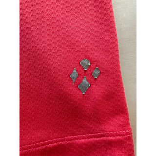 Jofit Women's Sleeveless Golf Polo 1/4 Zip Pink Performance Top Large