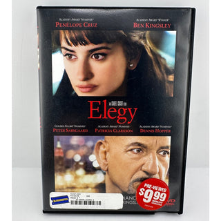Elegy DVD 2008 Penelope Cruz Ben Kingsley Blockbuster Pre-Viewed Rental