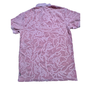 Icecream Pink Terry Cloth Polo Shirt Size Large