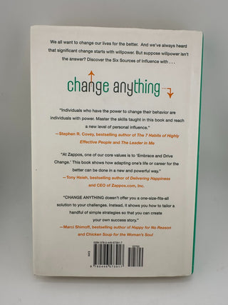 Change Anything Kerry Patterson Personal Success Hardcover