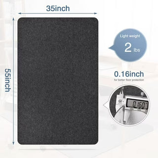 55"x35" Office Chair Mat for Hardwood Floors Non Slip Floor Protector Dark Gray