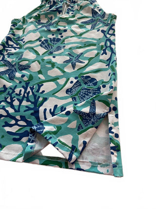Barbara Gerwit Small Sea Life Print Sleeveless Beach Dress