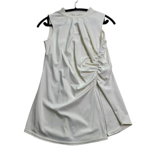 Wear & Roam Sleeveless White Dress with Side Ruching Size M