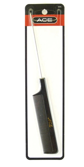 ACE All Purpose Rat Tail Comb w/ Metal Tail – 6 Pack | Professional Styling | Ne