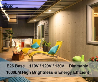 Vinaco PAR30L 60W Halogen Flood Light Bulbs E26 2800K Dimmable 6-Pack 1000LM