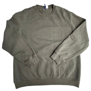 H&M Men’s L Olive Green Crewneck Sweatshirt Pullover Fleece Relaxed Fit