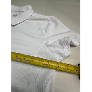 Lady Pinseeker Womens M White Performance Golf Polo Short Sleeve Athletic Shirt