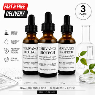 3-Pack Serivance Biotech Advanced Growth Factors Cellular Regenerating Serum