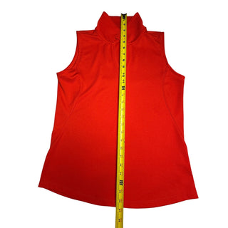 Lady Pinseeker Womens M Orange Sleeveless Golf Polo Performance Top