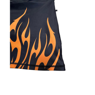 ReadyGOLF Womens Small Black Orange Flame Golf Skort Athletic Stretch Shorts