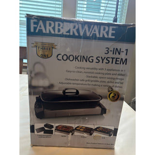 Farberware 3-in-1 Cooking System 511691 Electric Skillet Grill Griddle 1500W